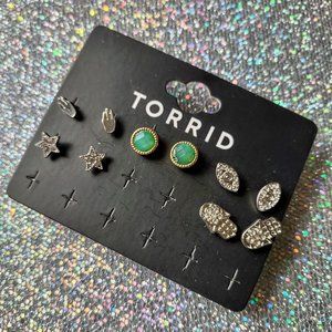 Set of 5 Stud Earrings
